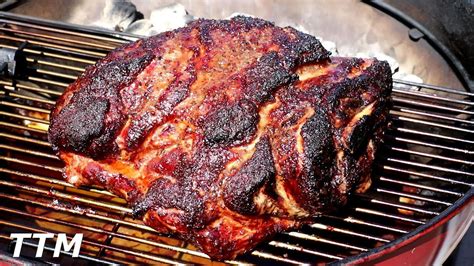 how to cook a pork shoulder on a weber gas grill
